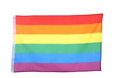 Beyaz arka planda izole lgbt bayrağı