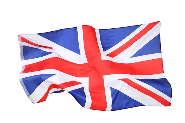 Bandera británica aislada sobre fondo blanco —  Fotos de Stock