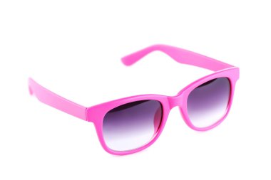 Beyaz arkaplanda izole edilmiş güneş gözlükleri