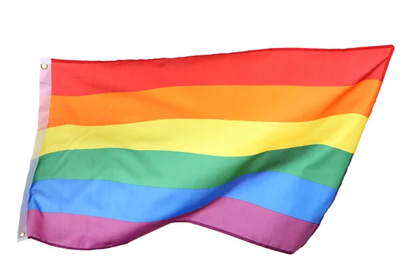 LGBT vlag geïsoleerd op witte achtergrond — Stockfoto