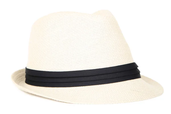 Módní klobouk izolovaných na bílém pozadí — Stock fotografie