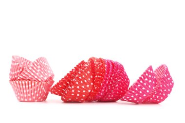 Beyaz arka plan üzerinde izole cupcake durumlarda