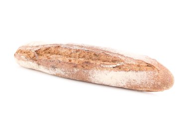 Beyaz arka planda izole edilmiş taze baget.