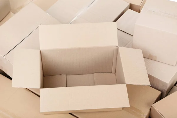 Background of cardboard boxes — Stock Photo, Image