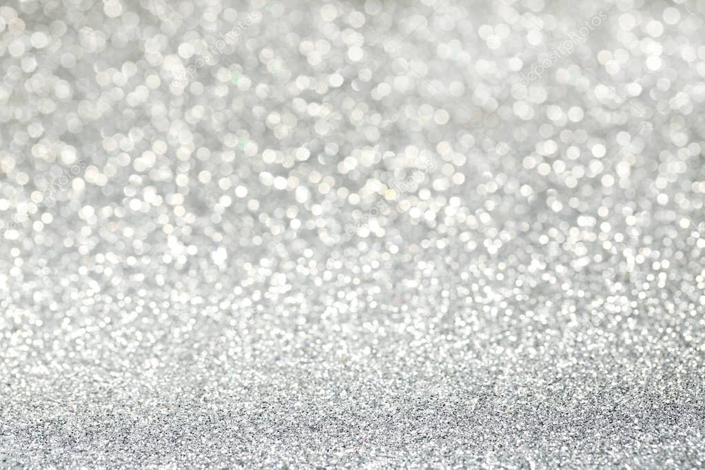 Abstract silver bokeh background