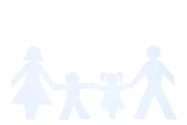 Rodinné postavy izolované na bílém pozadí — Stock fotografie