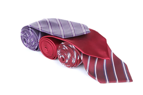 Neckties isolated on white background — Stock Photo, Image