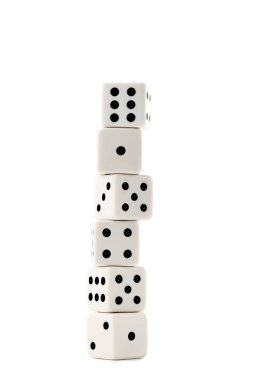 Dice isolated on white background clipart