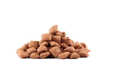 Çikolata mısır pedleri beyaz arka plan üzerinde izole