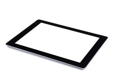Tablet bilgisayarı beyaz arkaplanda izole edildi