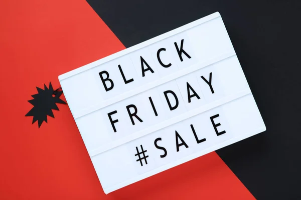 Renkli arka planda Black Friday Sale kelimeleri ile Lightbox — Stok fotoğraf