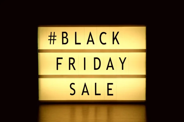 Leuchtkasten mit Worten Black Friday Sale — Stockfoto