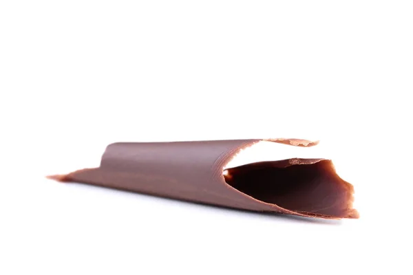 Csokoládé borotválkozás elszigetelt fehér background — Stock Fotó