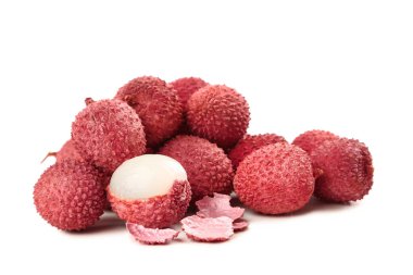 Lezzetli liçi beyaz arkaplanda izole