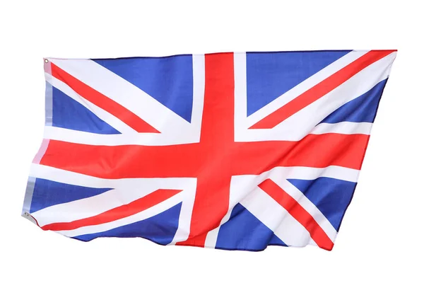 British Flag Isolated White Background — Stock Photo, Image
