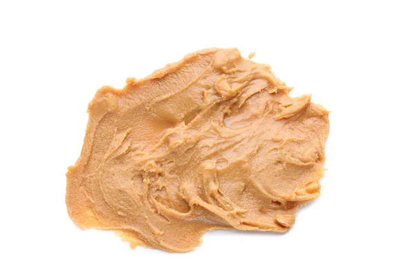 Erdnussbutter Isoliert Auf Weißem Hintergrund — Stockfoto