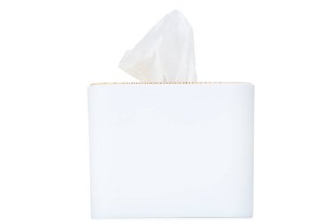 Peçete kutusu beyaz arkaplanda izole edildi