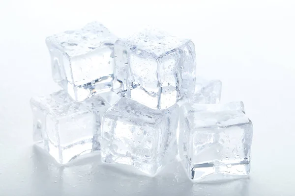 Cubitos Hielo Con Gotas Agua — Foto de Stock