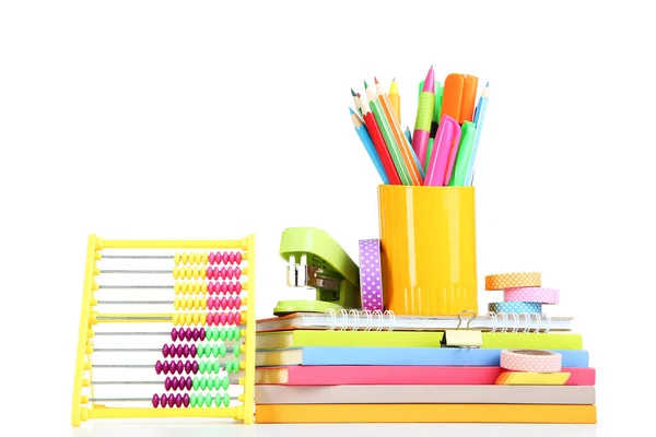 School Supplies Isolated White Background — Stock Photo, Image