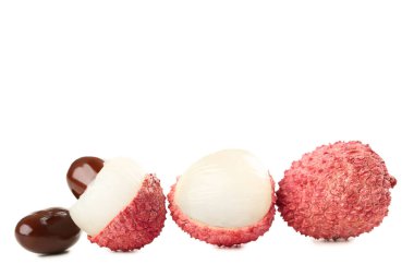 Lezzetli liçi beyaz arkaplanda izole