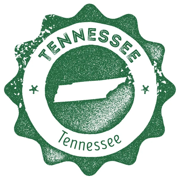 Tennessee kaart stempel op het gebied van vintage Retro stijl handgemaakte label badge of element voor reizen souvenirs donker — Stockvector