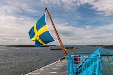 İsveç Feribot Baltık Denizi sürüm 2 rüzgardaki bayrak feragat
