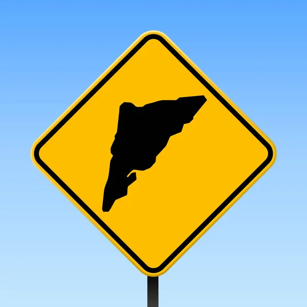 Mapa ostrovů Turks Salt Cay na silnici podepsat čtvercový plakát s mapou ostrov Ostrovy Turks Salt Cay na — Stockový vektor