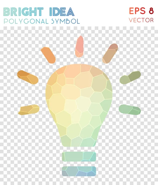 Bright polygonal symbol Artistic mosaic style symbol Perfect low poly style Modern design Bright