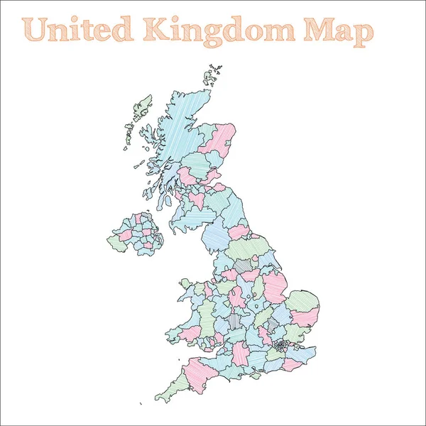 United Kingdom Sketchy Mapストックベクター ロイヤリティフリーunited Kingdom Sketchy Mapイラスト Depositphotos