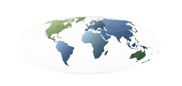 Барвиста карта світу Бромлей Проекційна химерна Векторна ілюстрація — стоковий вектор