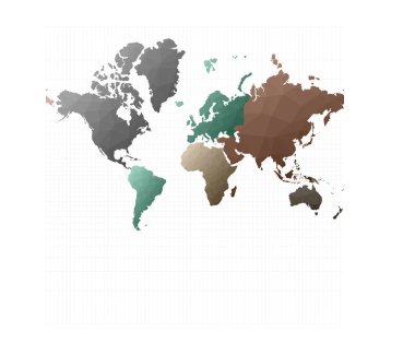 Dünya harita vektörü Mercator projeksiyonu Egzotik vektör çizimi