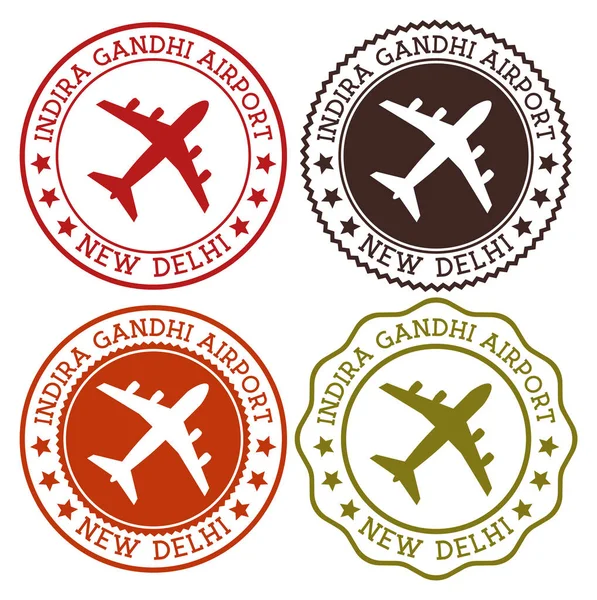 Indira Gandhi Airport New Delhi New Delhi Airport Logo Flat — Stock Vector