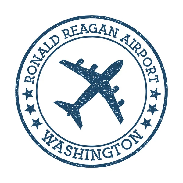 Ronald Reagan Havaalanı Washington logosu Havaalanı damga vektör illüstrasyon Washington aerodrome