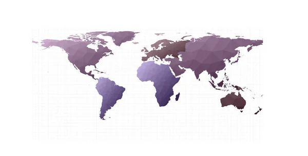 Mapa del mundo continentes Proyección equivalente Ilustración vectorial favorable — Vector de stock