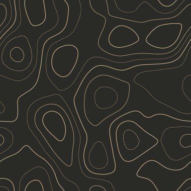 Topografik harita çizgileri. Gerçek topoğrafya haritası. Kusursuz tasarım. Orijinal döşeme izolin deseni, vektör illüstrasyonu.