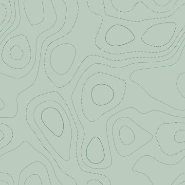 Topografik harita çizgileri. Yeşil tonlarda gerçek topoğrafik harita, kusursuz tasarım, orijinal seramik desen. Vektör illüstrasyonu.