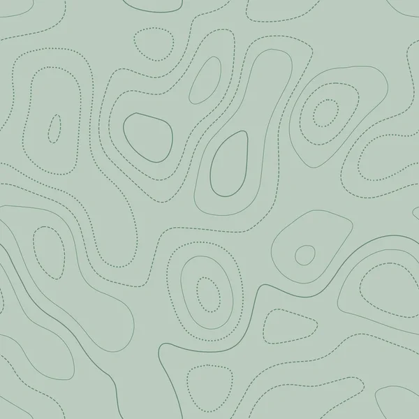 Soyut topoğrafya. Yeşil tonlarda gerçek topografik harita, kusursuz tasarım, düzgün döşeme deseni. Vektör illüstrasyonu.