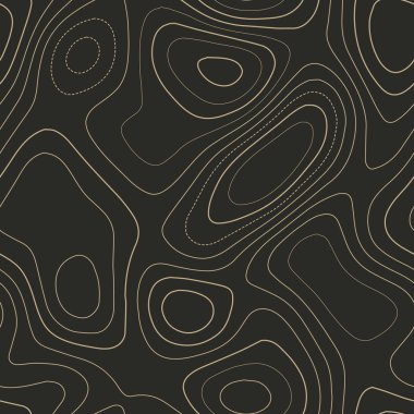 Soyut topoğrafya. Takdire şayan topoğrafya haritası. Kusursuz tasarım. Olağanüstü karo izolinler desen, vektör illüstrasyonu.