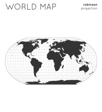 Grafiksel çizgilerle Dünya haritası Globe Modern vektör illüstrasyonu