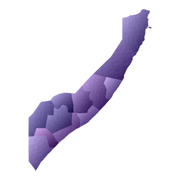 Somália mapa Estilo geométrico país esboço Gracioso violeta vetor ilustração — Vetor de Stock