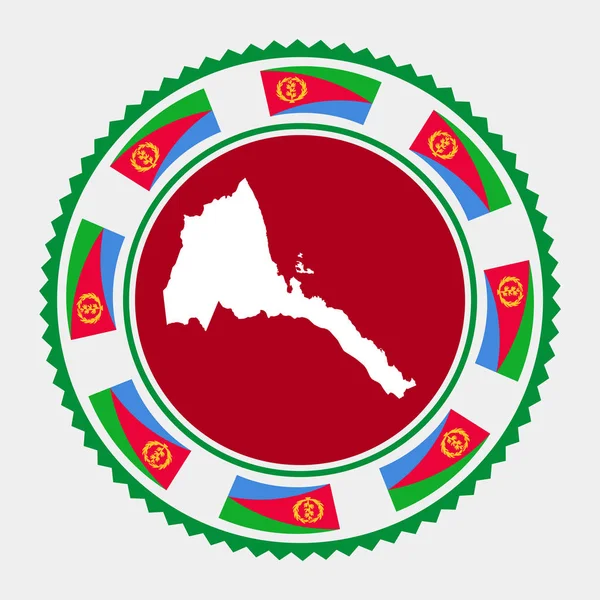Carimbo Eritreia Logotipo Redondo Com Mapa Bandeira Eritreia Ilustração Vetorial —  Vetores de Stock