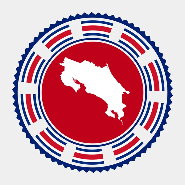 Carimbo Costa Rica Logotipo Redondo Com Mapa Bandeira Costa Rica —  Vetores de Stock