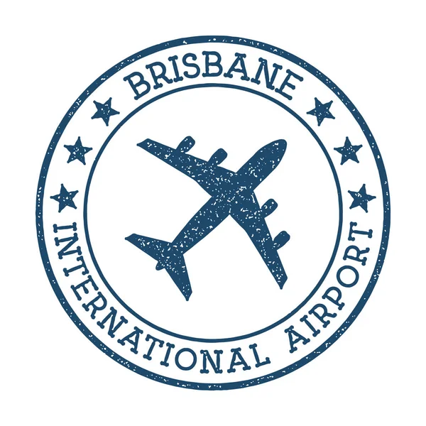 Brisbane Uluslararası Havaalanı Logosu Havaalanı Pul Vektör Illüstrasyonu Brisbane Havalimanı — Stok Vektör