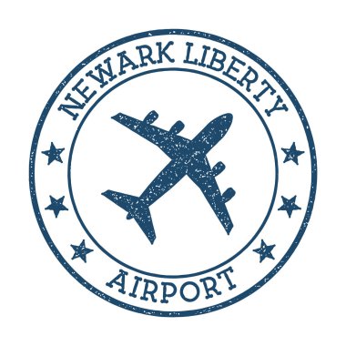 Newark Liberty Havaalanı logosu Havaalanı damga vektör illüstrasyon Newark Aerodrome