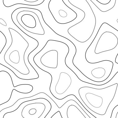 İnanılmaz topografya gerçek topografi haritası siyah ve beyaz Dikişsiz tasarım inanılmaz tileable