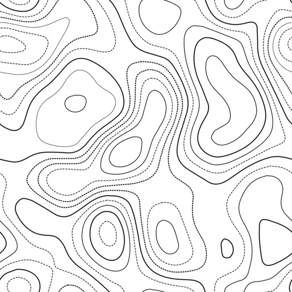 Domborzat topográfia aktuális domborzati Térkép fekete-fehér varrás nélküli design elragadó Tileable — Stock Vector