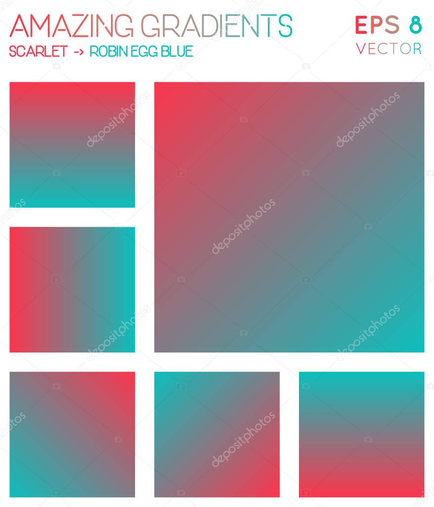 Colorful gradients in scarlet robin egg blue color tones Actual gradient background marvelous