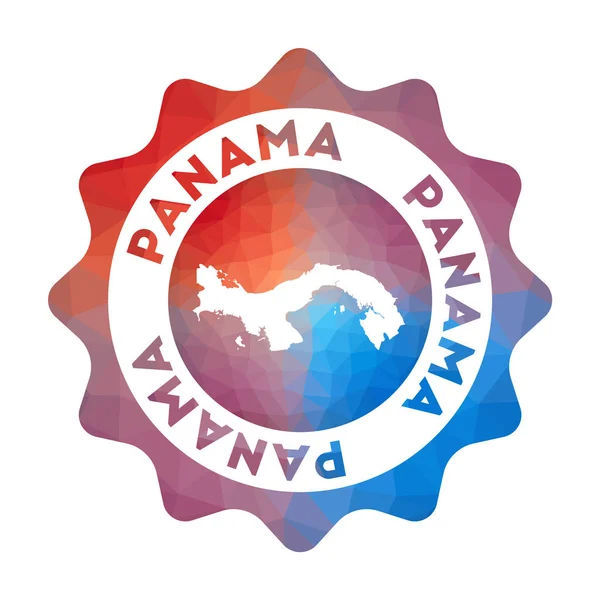 Logo Bajo Poli Panamá Colorido Logotipo Viaje Degradado Del País — Vector de stock