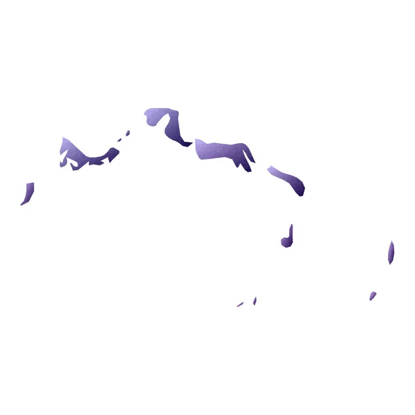 Теркс и Кайкос карта Геометрический стиль страны очертания живой фиолетовый вектор иллюстрации — стоковый вектор
