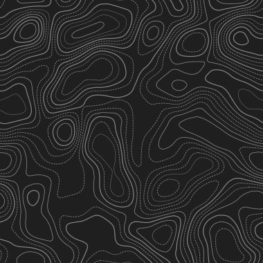 Terrain topography Actual topography map Dark seamless design fetching tileable isolines pattern clipart